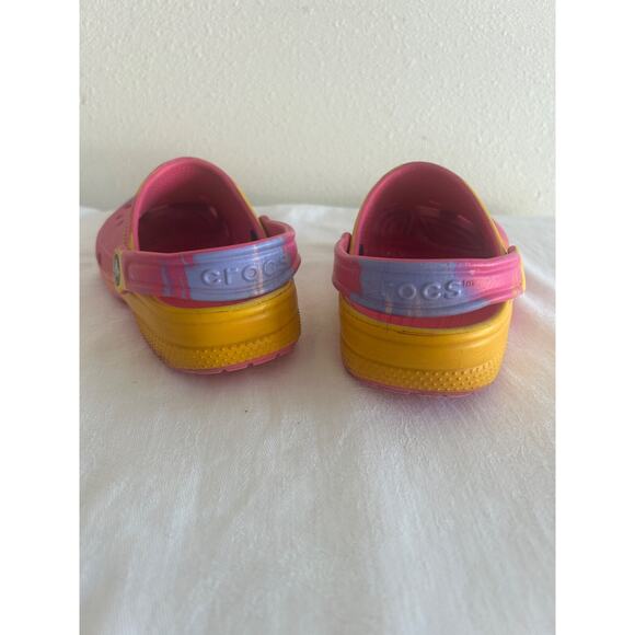 Crocs Classic Ombre Clog Kid's Juice/Multi Pink Purple Yellow Tie-dye Size J 1 - Picture 5 of 7